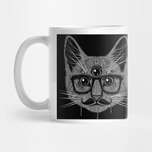 Cat Devil Eyes Design Mug